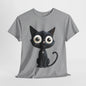 Cat Lover T-Shirt, Cute Kitty Tee, Adorable Feline Shirt, Big Eyed Cat Top, Animal Graphic Tee for Pet Owners