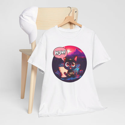 Wow! Gamer Cat" T-Shirt / Geschenk / Katzenliebhaber /Zocken / gaming / Comic / Katze