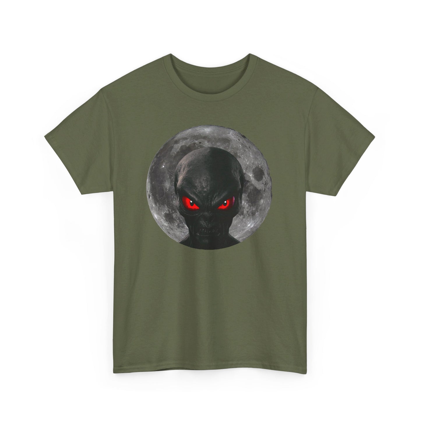 Moonlight Monster Alien T-Shirt  / Gruselige Kreatur mit Leuchtenden Augen, Ideal für Halloween und Horrorfans