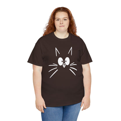 Minimalist Cat Face T-Shirt / Geschenk / Katzenliebhaber /Zocken / gaming / Comic / Katze