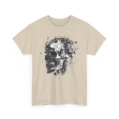 Cyborg Skull Head Halloween T-Shirt, Tee Shirt, Halloween Costume, Skeleton Graphic Tee, Spooky Shirt