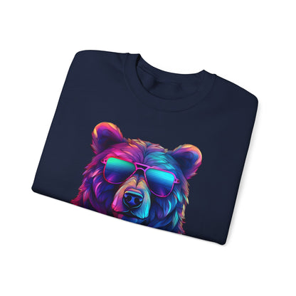 Cooler Bär mit Sonnenbrille T-Shirt / Neon Bären Grafik / Design für Tierliebhaber und Streetwear Fans / Geschenk / Wild / Lustig