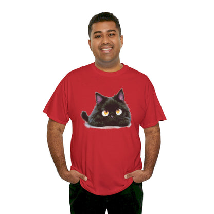 Cat Lover T-Shirt, Kitty Graphic Tee, Kitten Print Shirt, Feline Fan Top, Animal Pet Owner Gift