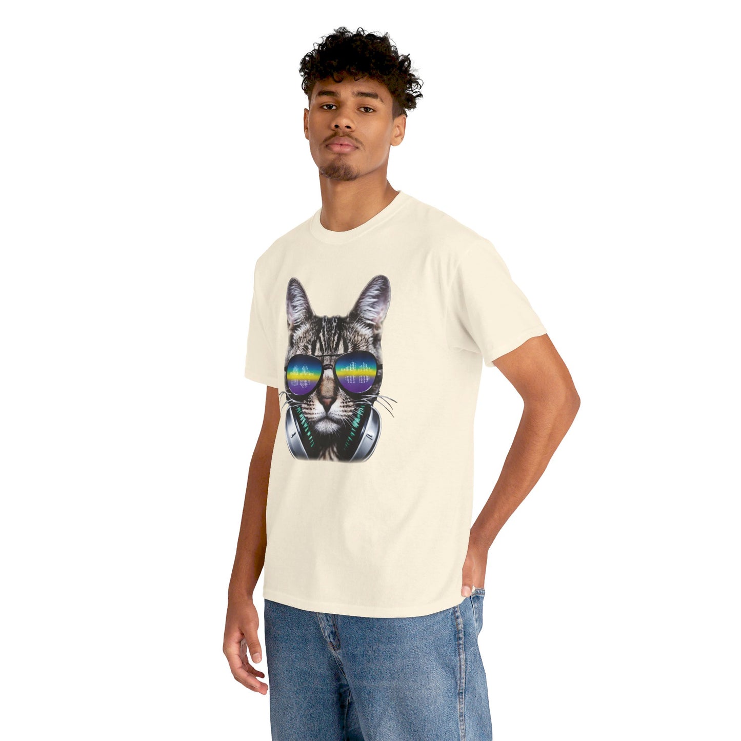 Groovy DJ Cat T-Shirt / Geschenk / Katzenliebhaber /Zocken / gaming / Comic / Katze / Kopfhörer / Musik / Music