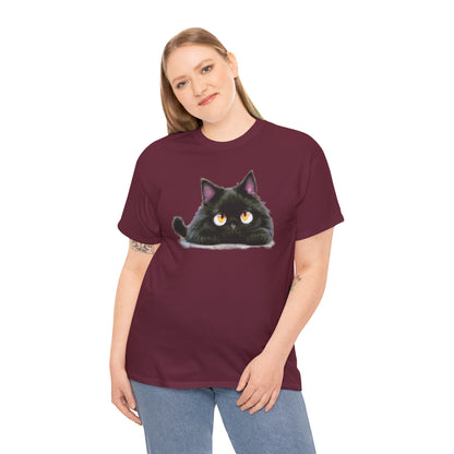 Cat Lover T-Shirt, Kitty Graphic Tee, Kitten Print Shirt, Feline Fan Top, Animal Pet Owner Gift