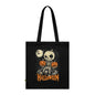 Halloween Pumpkin little Skull Organic Cotton Tote Bag, Trick or Treat Halloween Pumpkin little Skull , Eco-Friendly Market Bag