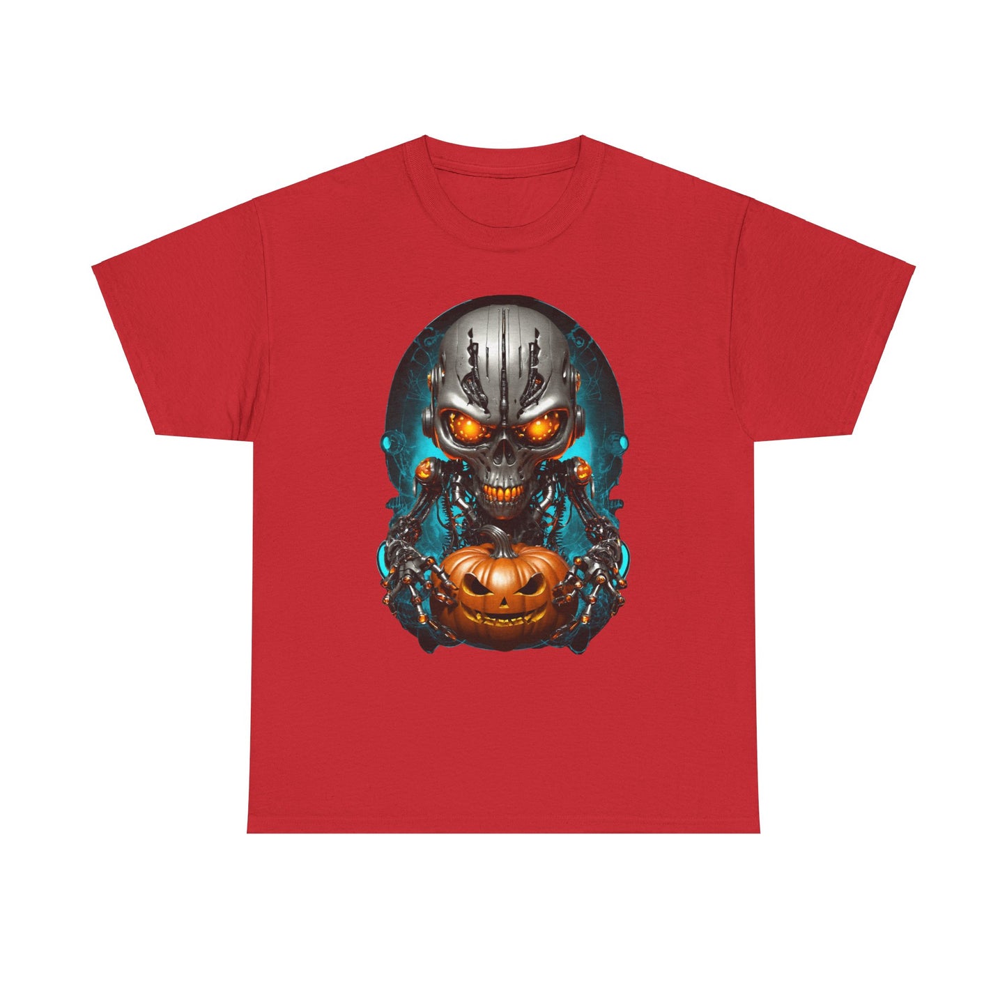 Halloween Pumking Cyborg T-Shirt, Halloween Tee, Unisex Shirt, Pumpkin Design Shirt, Halloween Costume