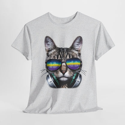 Groovy DJ Cat T-Shirt / Geschenk / Katzenliebhaber /Zocken / gaming / Comic / Katze / Kopfhörer / Musik / Music