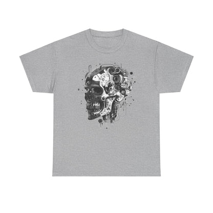 Cyborg Skull Head Halloween T-Shirt, Tee Shirt, Halloween Costume, Skeleton Graphic Tee, Spooky Shirt