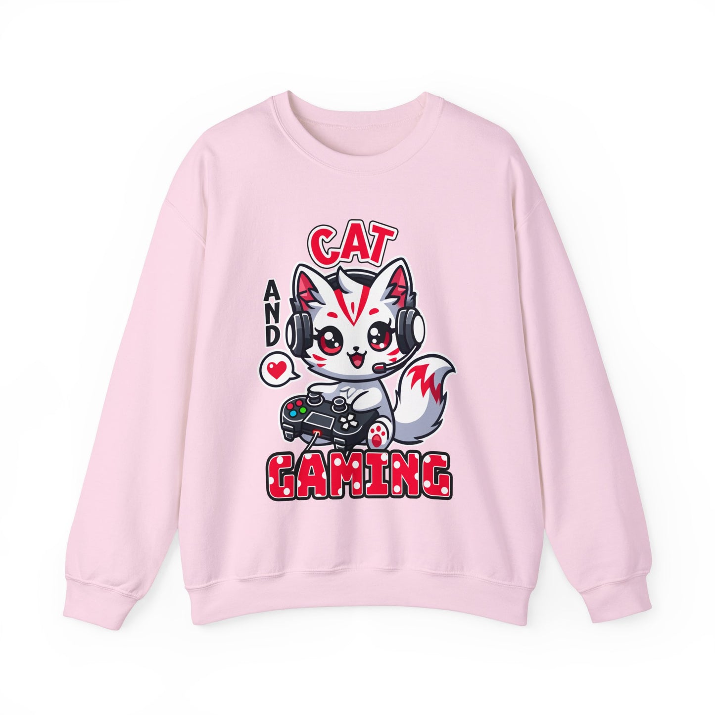 Cat and Gaming Unisex Heavy Blend™ Crewneck Sweatshirt