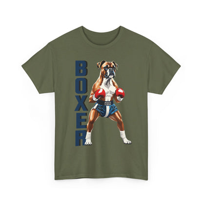 Boxer T-Shirt - Lustiges Cartoon - T-Shirt für Fitness-Enthusiasten und Hundeliebhaber