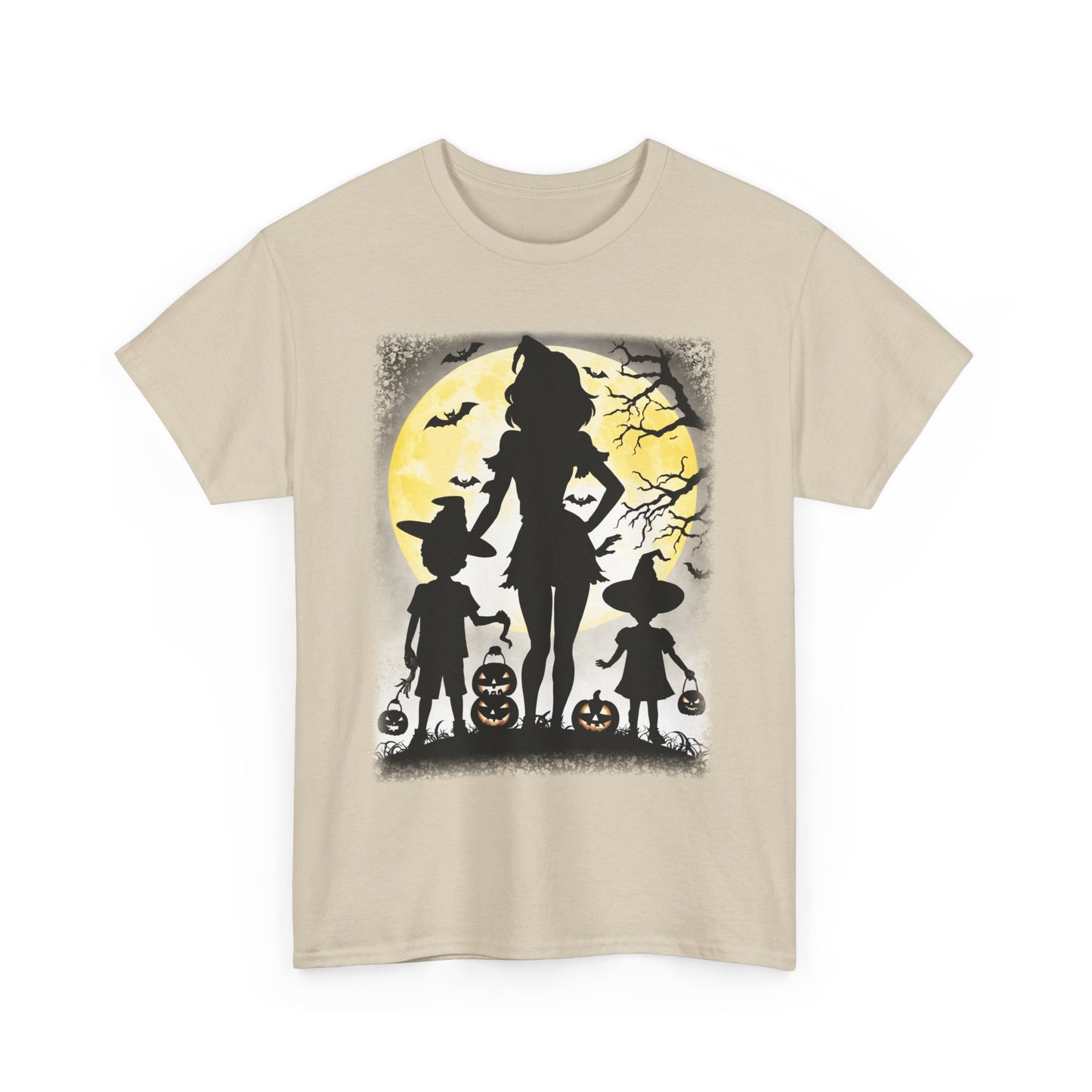 Halloween Walk Mom & Kids Pumpkin, Spooky Unisex T-Shirt, Fall Season Shirt, Jack-O-Lantern Costume Top, Autumn Witch Theme Apparel