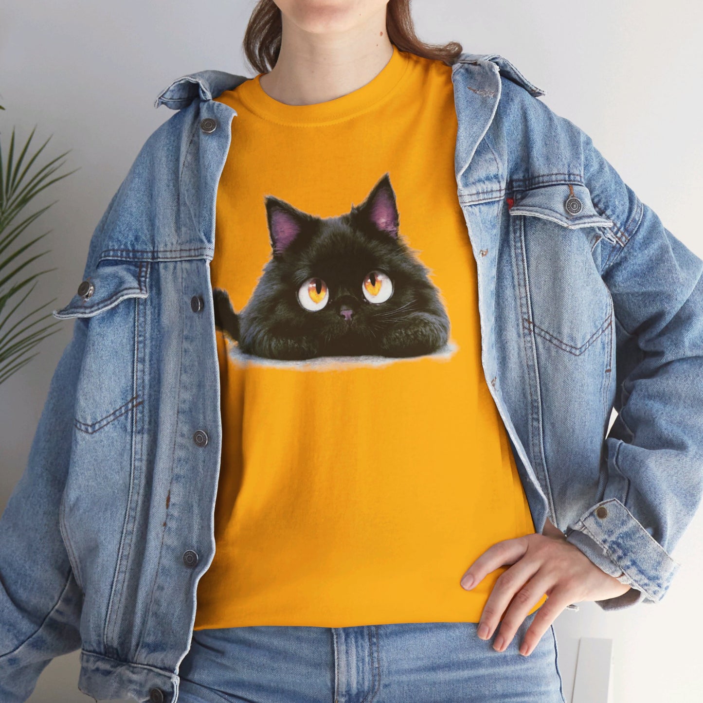 Cat Lover T-Shirt, Kitty Graphic Tee, Kitten Print Shirt, Feline Fan Top, Animal Pet Owner Gift