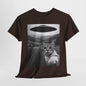 UFO Cat Tee, Alien Kitty Shirt, Space Cat Tshirt, Extraterrestrial Feline Top, Funny Cat Lover Gift