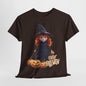 Halloween Witch Tee, Spooky Kids Shirt, Red Haired Girl Costume Top, Cute Smiling Witches Apparel, Unisex Tshirt, Holiday Clothing, Trick or