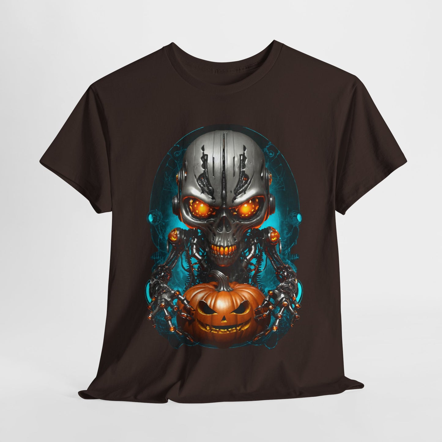 Halloween Pumking Cyborg T-Shirt, Halloween Tee, Unisex Shirt, Pumpkin Design Shirt, Halloween Costume