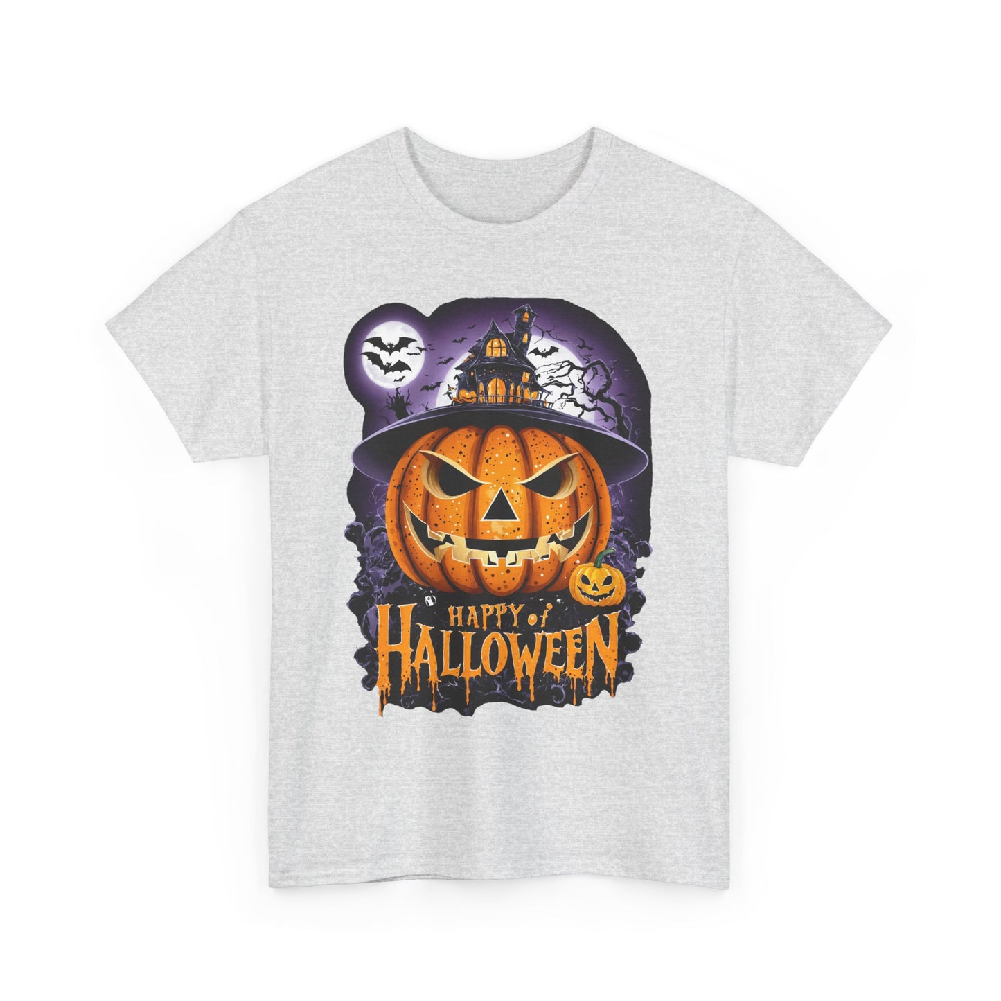 Happy of Halloween Pumpkin, Spooky Unisex T-Shirt, Fall Season Shirt, Jack-O-Lantern Costume Top, Autumn Witch Theme Apparel