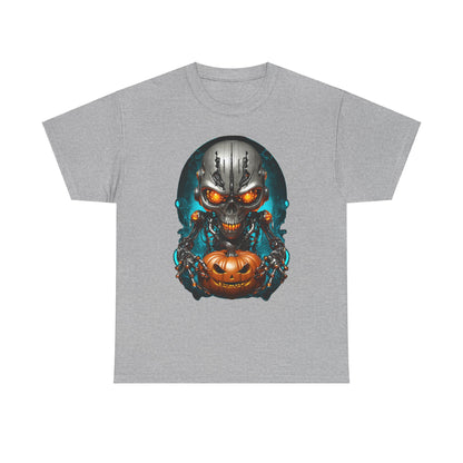 Halloween Pumking Cyborg T-Shirt, Halloween Tee, Unisex Shirt, Pumpkin Design Shirt, Halloween Costume