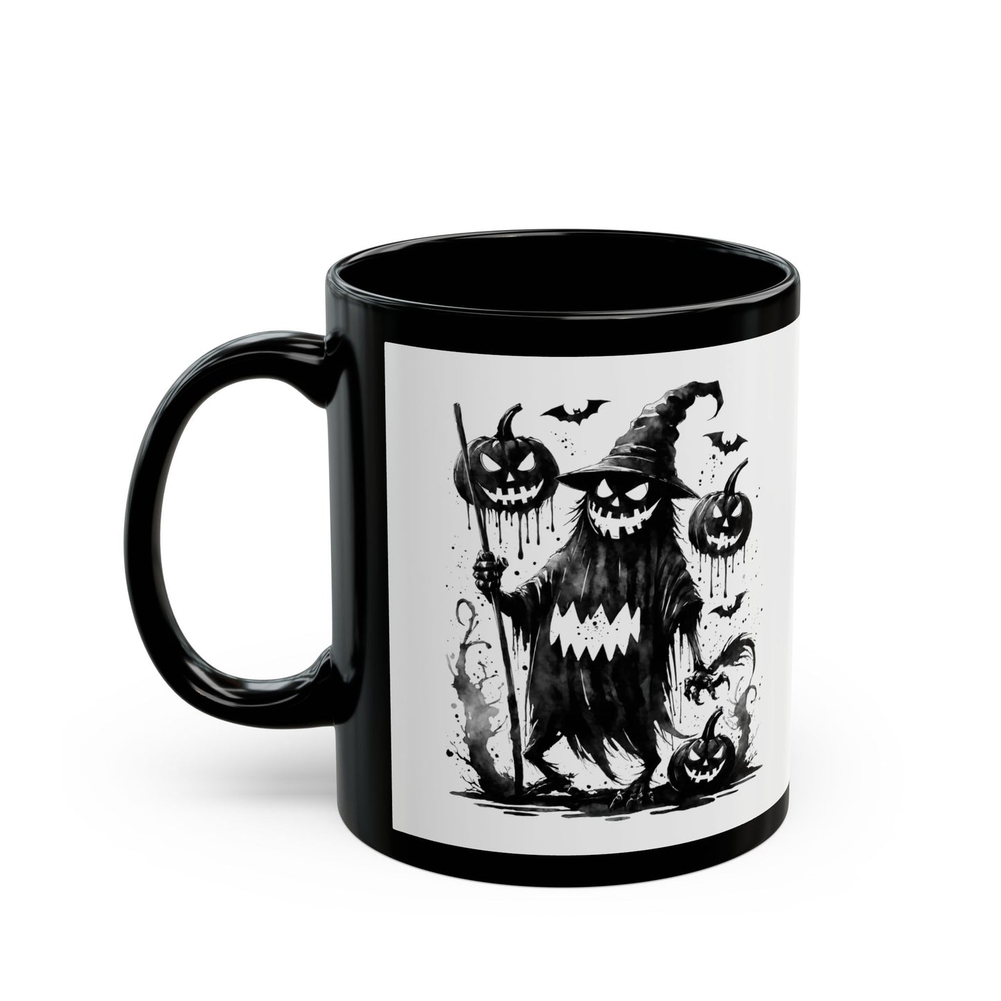 Halloween Mug, Pumpkin Ghost Coffee Cup, Spooky Tea Cup, Black Halloween Gift, Süßen Geistern, Hexen und Kürbissen, Gift for Halloween