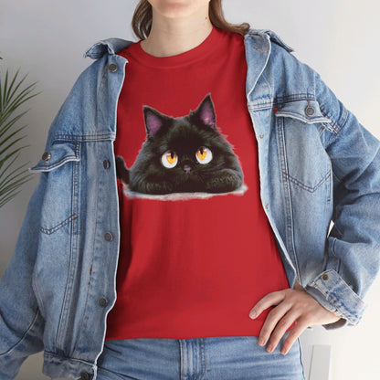 Cat Lover T-Shirt, Kitty Graphic Tee, Kitten Print Shirt, Feline Fan Top, Animal Pet Owner Gift