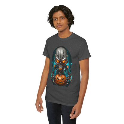 Halloween Pumking Cyborg T-Shirt, Halloween Tee, Unisex Shirt, Pumpkin Design Shirt, Halloween Costume