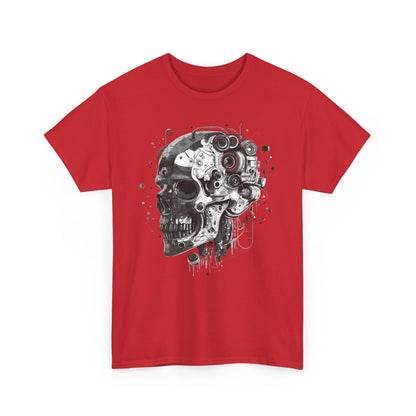 Cyborg Skull Head Halloween T-Shirt, Tee Shirt, Halloween Costume, Skeleton Graphic Tee, Spooky Shirt