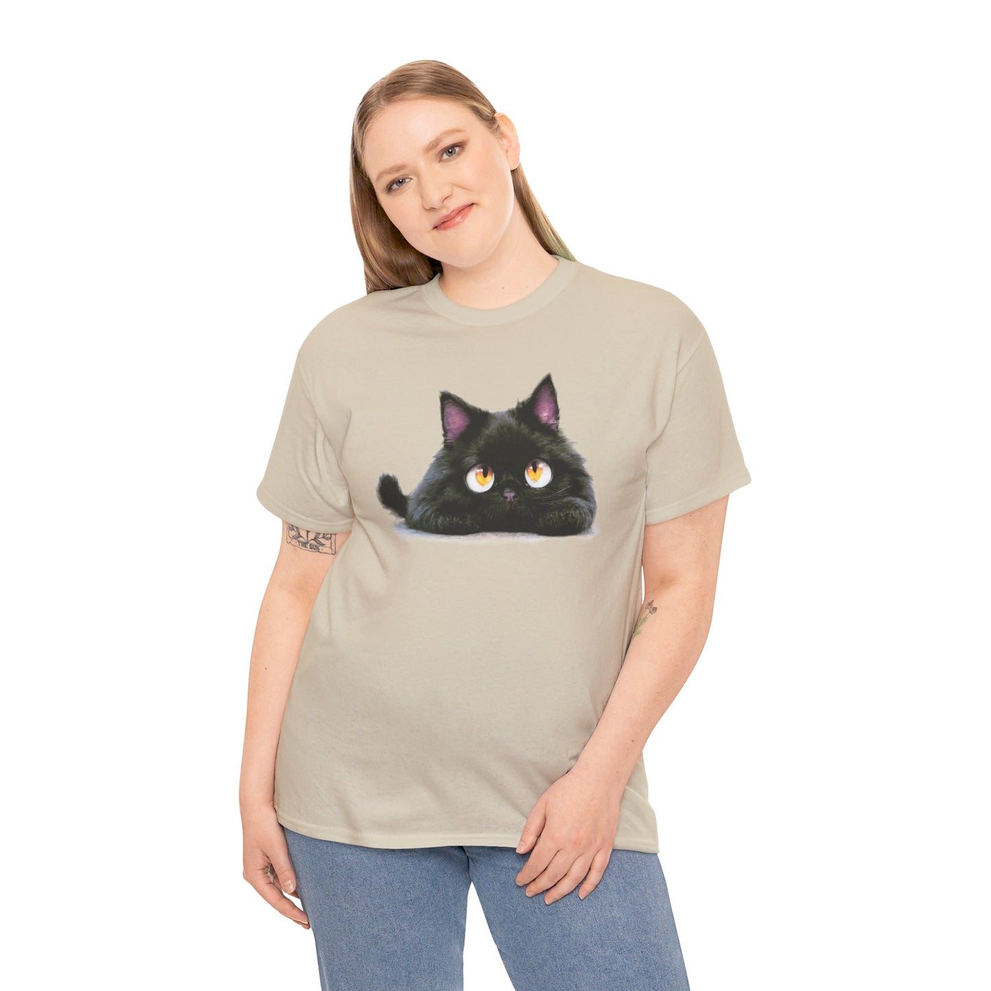 Cat Lover T-Shirt, Kitty Graphic Tee, Kitten Print Shirt, Feline Fan Top, Animal Pet Owner Gift