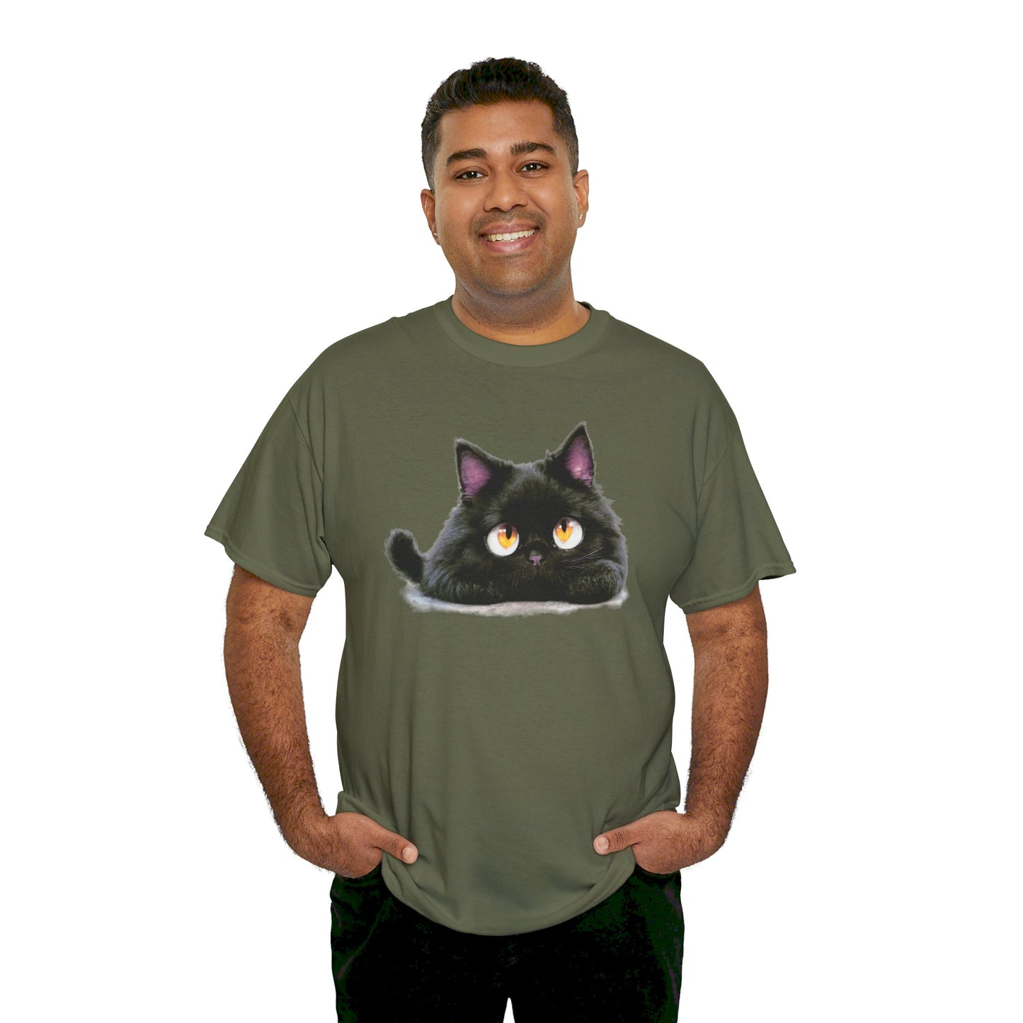 Cat Lover T-Shirt, Kitty Graphic Tee, Kitten Print Shirt, Feline Fan Top, Animal Pet Owner Gift