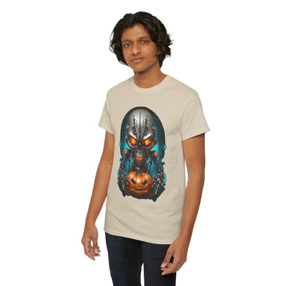 Halloween Pumking Cyborg T-Shirt, Halloween Tee, Unisex Shirt, Pumpkin Design Shirt, Halloween Costume