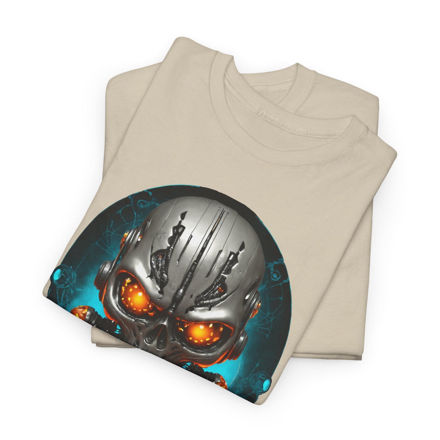 Halloween Pumking Cyborg T-Shirt, Halloween Tee, Unisex Shirt, Pumpkin Design Shirt, Halloween Costume