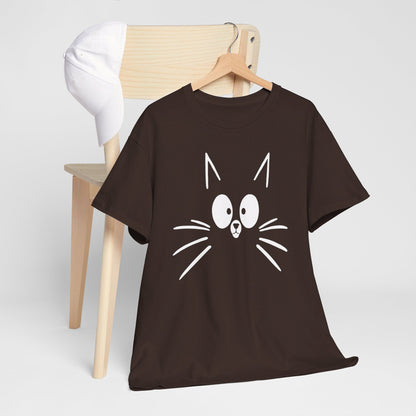 Minimalist Cat Face T-Shirt / Geschenk / Katzenliebhaber /Zocken / gaming / Comic / Katze