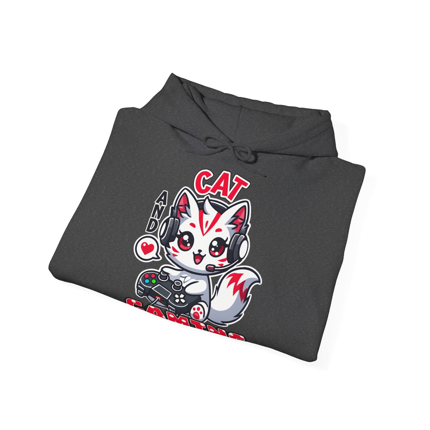 Cat and Gaming Unisex Heavy Blend™ Hooded Sweatshirt