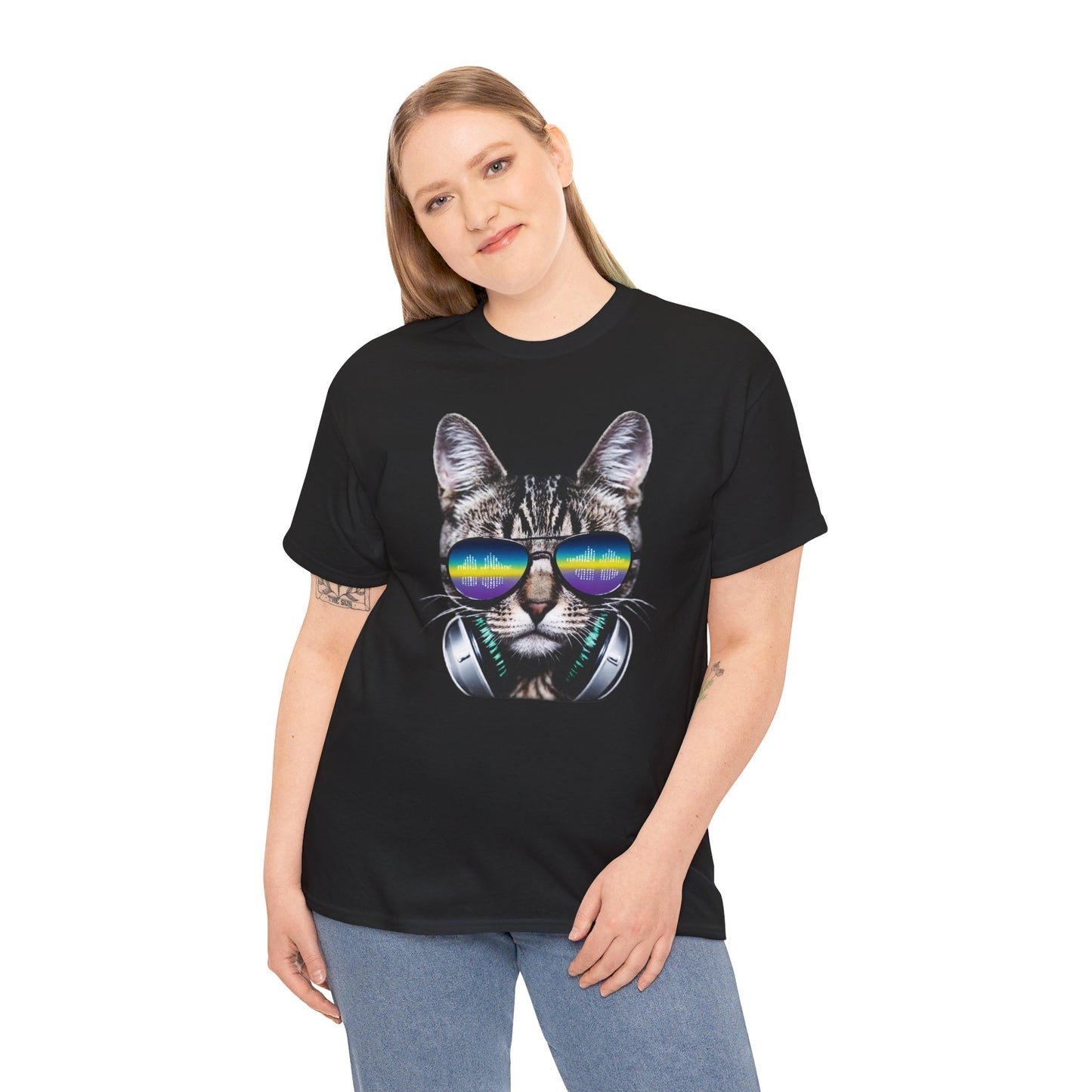 Groovy DJ Cat T-Shirt / Geschenk / Katzenliebhaber /Zocken / gaming / Comic / Katze / Kopfhörer / Musik / Music