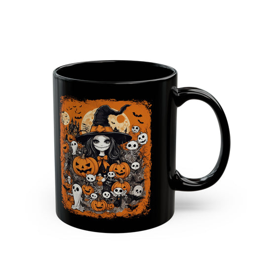 Mug, Halloween Pumpkin Witch Girl Coffee Cup, Tea Mug, Spooky Kitchen Decor, Fall Mug Gift, Witches Brew Mug