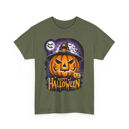 Happy of Halloween Pumpkin, Spooky Unisex T-Shirt, Fall Season Shirt, Jack-O-Lantern Costume Top, Autumn Witch Theme Apparel