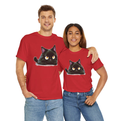 Cat Lover T-Shirt, Kitty Graphic Tee, Kitten Print Shirt, Feline Fan Top, Animal Pet Owner Gift