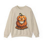 Halloween Crazy Pumpkin Sweatshirt, Funny Fall Jack O Lantern Jumper Top, October Festive Spirit Pullover, Trick or Treat Gift for Him Her,