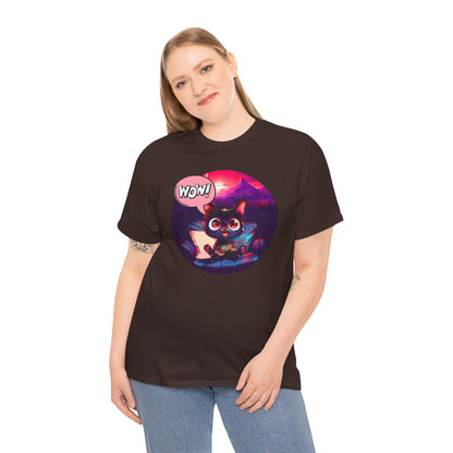 Wow! Gamer Cat" T-Shirt / Geschenk / Katzenliebhaber /Zocken / gaming / Comic / Katze