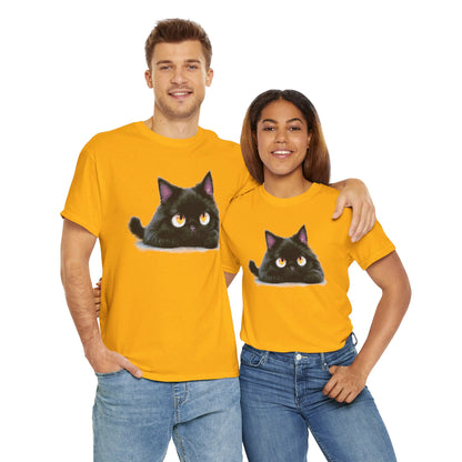 Cat Lover T-Shirt, Kitty Graphic Tee, Kitten Print Shirt, Feline Fan Top, Animal Pet Owner Gift