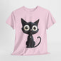 Cat Lover T-Shirt, Cute Kitty Tee, Adorable Feline Shirt, Big Eyed Cat Top, Animal Graphic Tee for Pet Owners