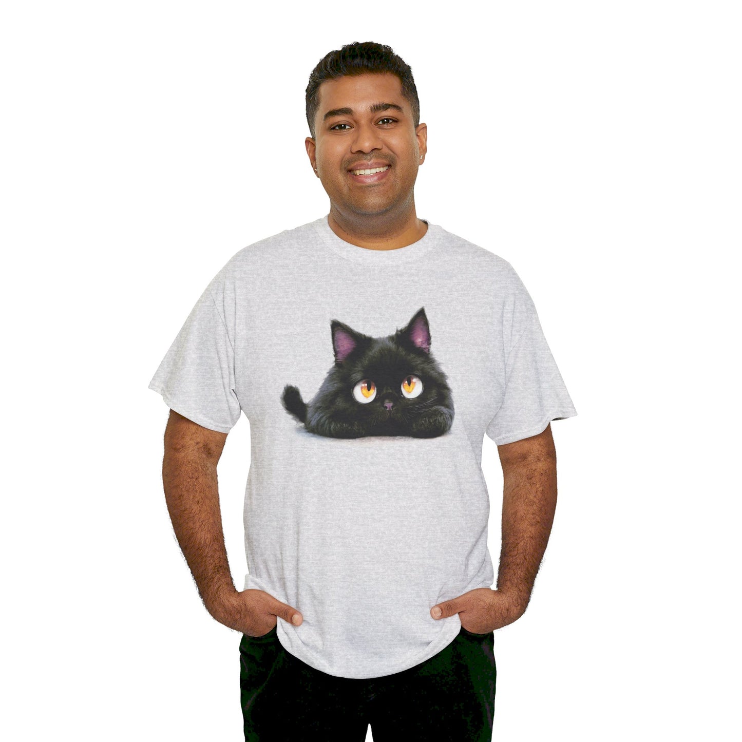 Cat Lover T-Shirt, Kitty Graphic Tee, Kitten Print Shirt, Feline Fan Top, Animal Pet Owner Gift