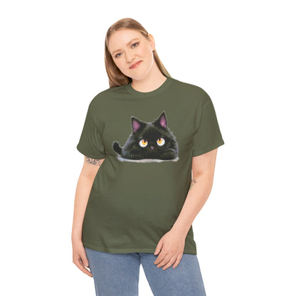 Cat Lover T-Shirt, Kitty Graphic Tee, Kitten Print Shirt, Feline Fan Top, Animal Pet Owner Gift