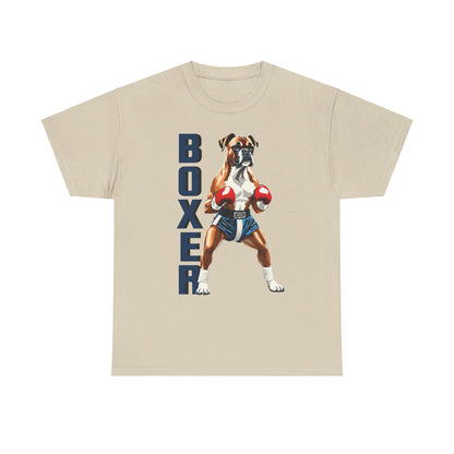 Boxer T-Shirt - Lustiges Cartoon - T-Shirt für Fitness-Enthusiasten und Hundeliebhaber