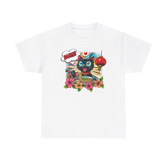 Ramen Liebende Katze T-Shirt / Buntes Design für Katzen- und Nudelfans / Anime / Geschenk / Cat /süsse Katze