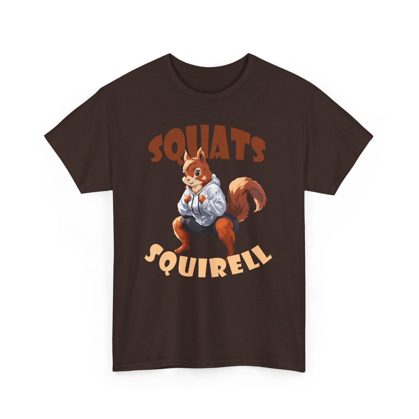 Squats Squirell T-Shirt - Lustiges Cartoon T-Shirt für Fitness-Enthusiasten und Katzenliebhaber