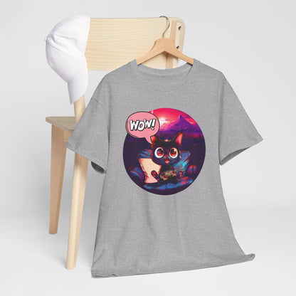 Wow! Gamer Cat" T-Shirt / Geschenk / Katzenliebhaber /Zocken / gaming / Comic / Katze