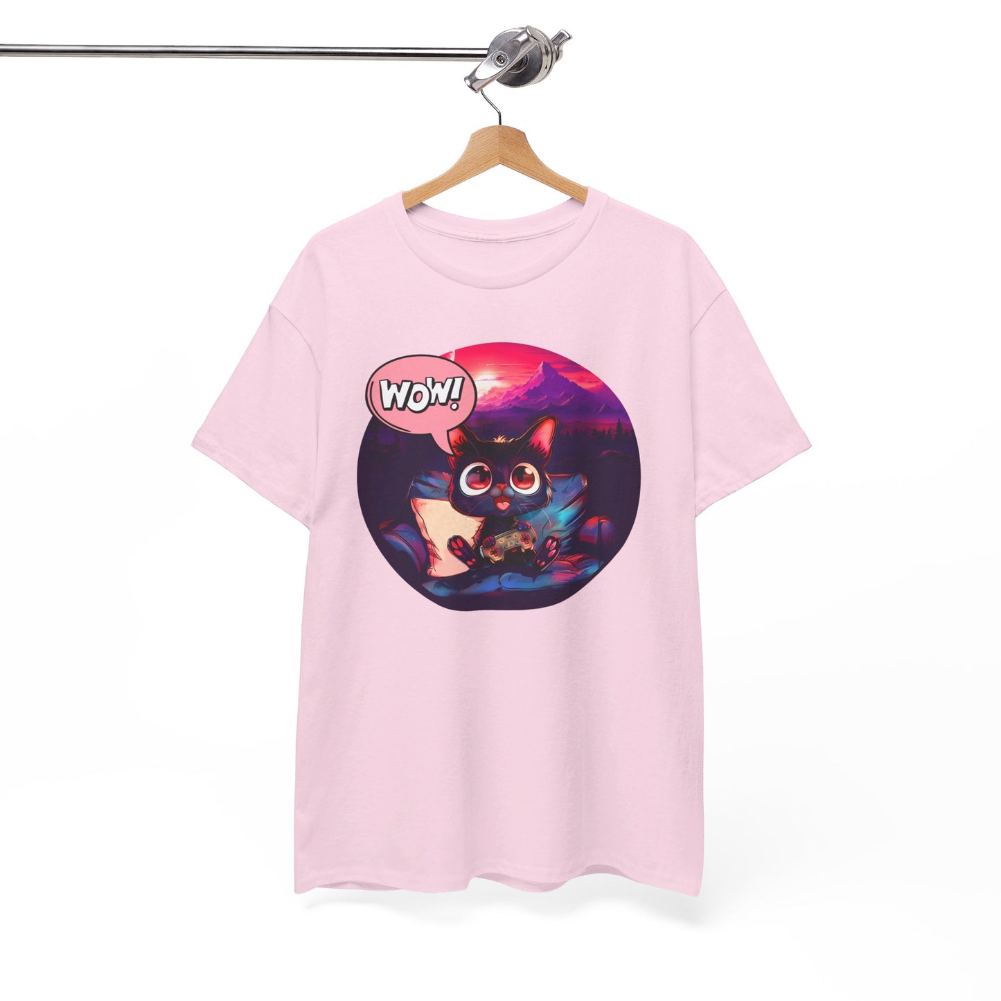 Wow! Gamer Cat" T-Shirt / Geschenk / Katzenliebhaber /Zocken / gaming / Comic / Katze