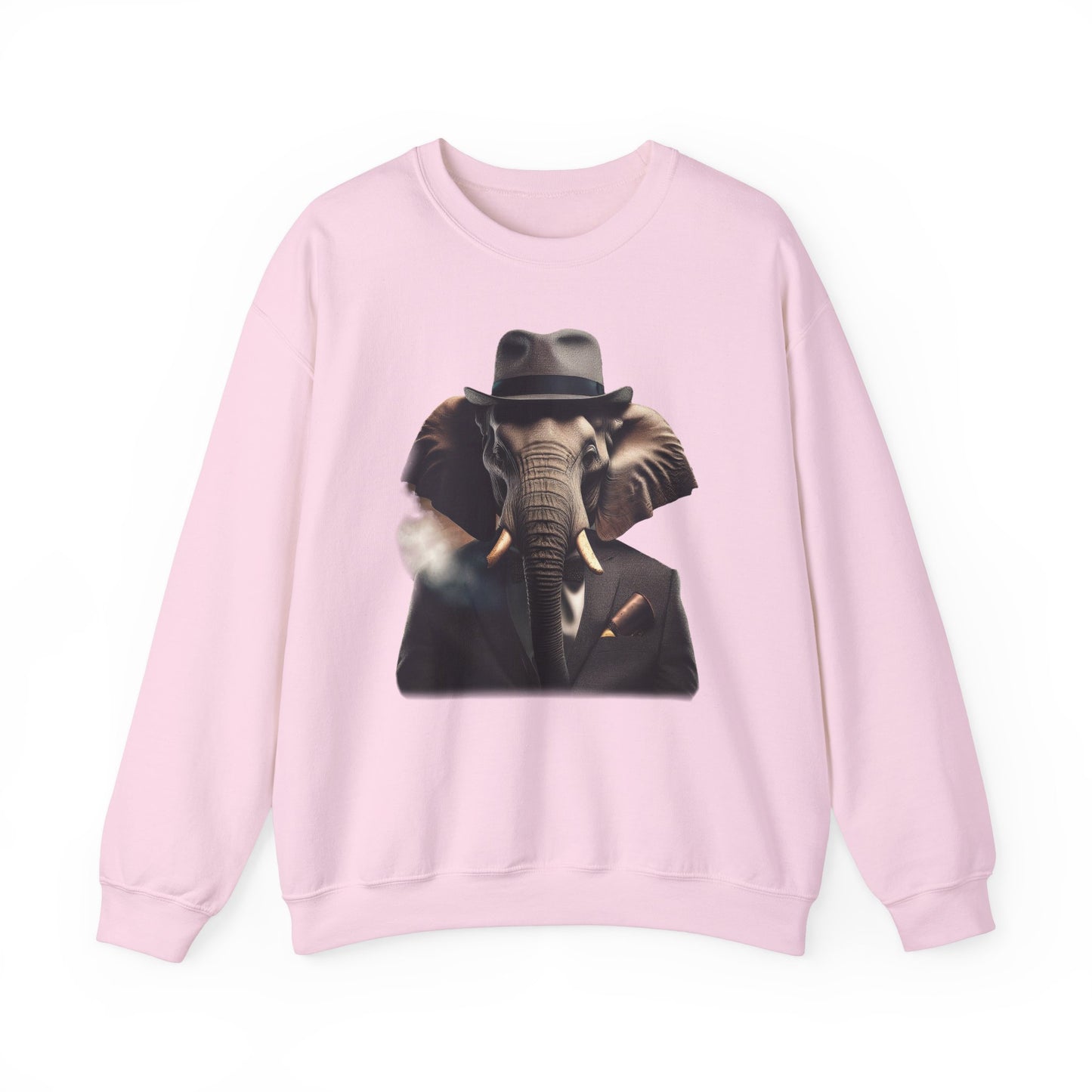 Stilvoller Elefant im Anzug / Vintage Look mit Zigarette auf Sweatshirts / Lustiger Katzenpullover / Geschenk / Katzenliebhaber /