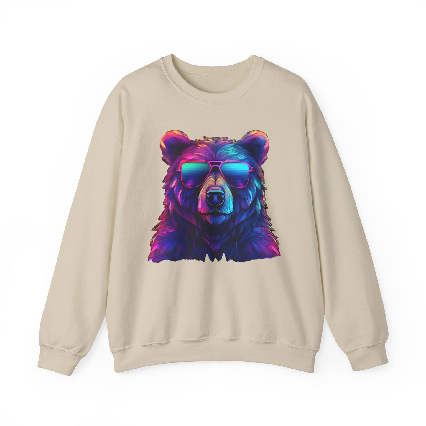 Cooler Bär mit Sonnenbrille T-Shirt / Neon Bären Grafik / Design für Tierliebhaber und Streetwear Fans / Geschenk / Wild / Lustig