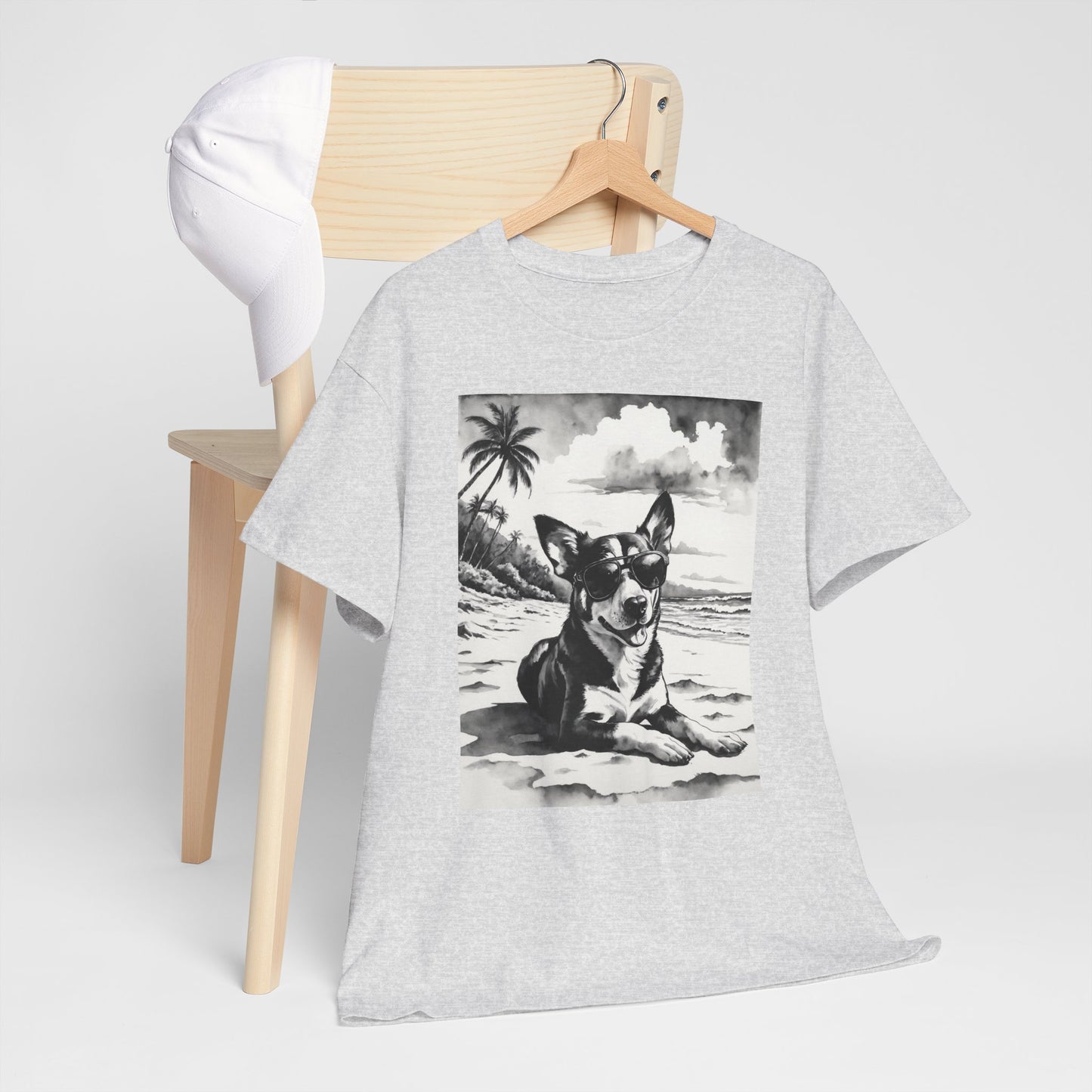 Cool Beach Dog T-Shirt Lustiges Hundemotiv mit Sonnenbrille für Sommer Vibes | Perfektes Geschenk für Hundeliebhaber